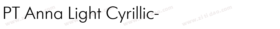 PT Anna Light Cyrillic字体转换
